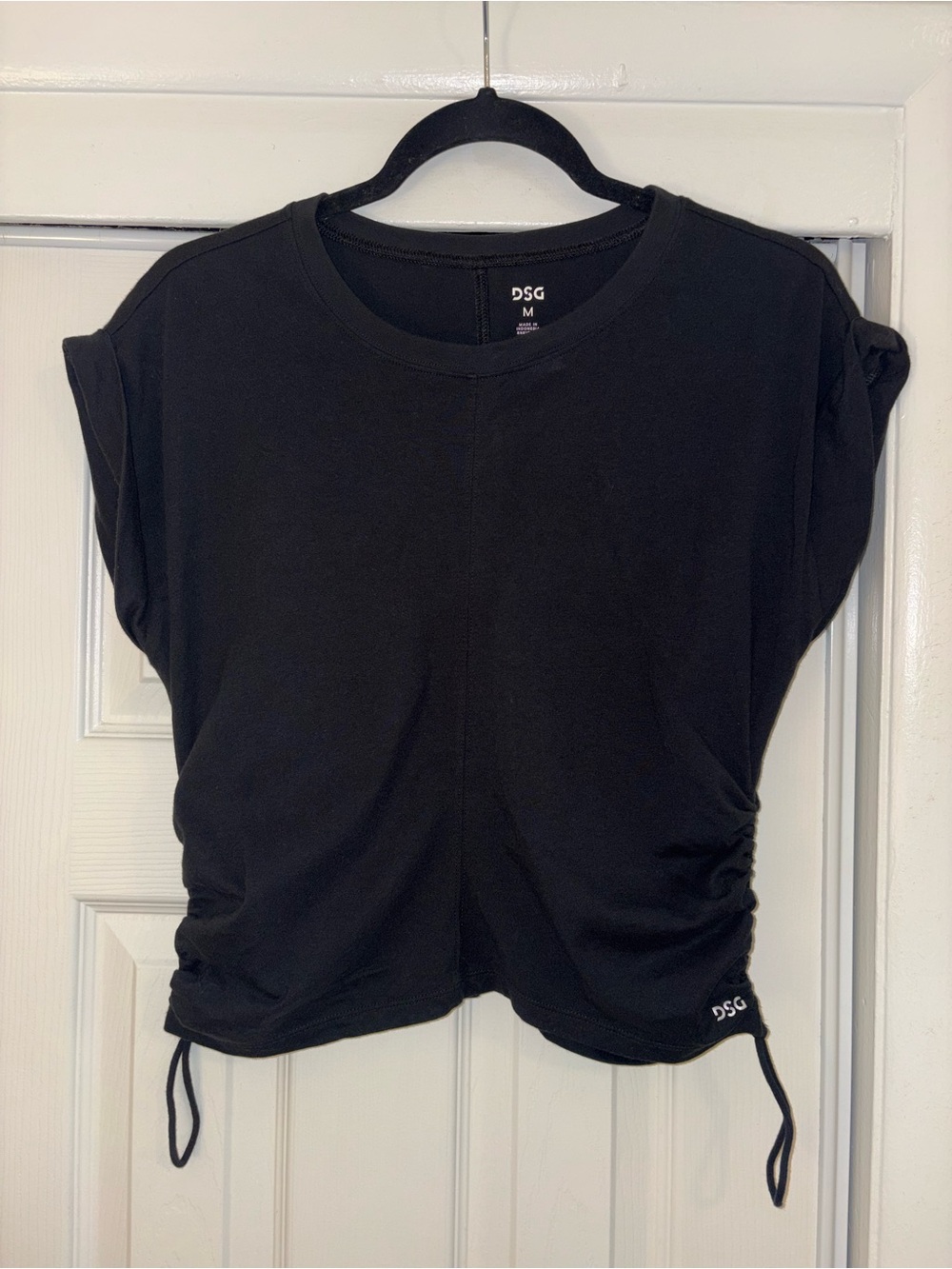 DSG Black Short Sleeve Drawstring Side Tee